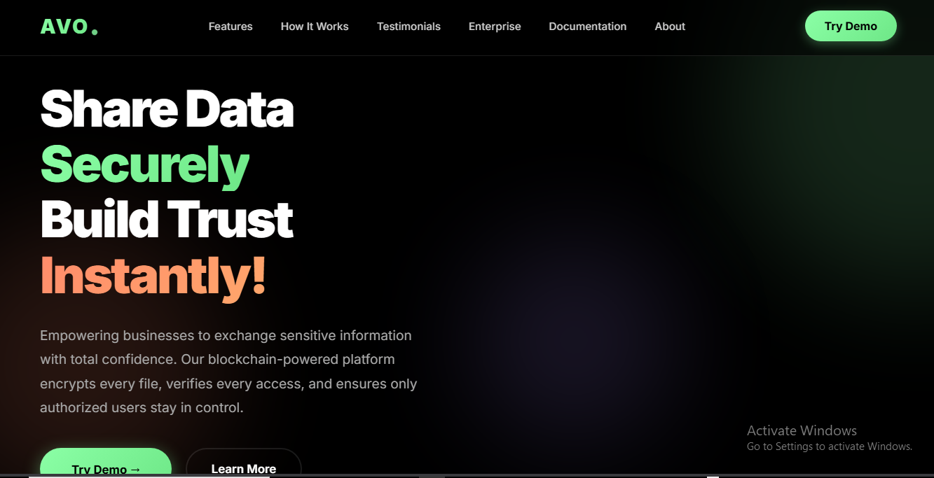 AVO- Decentralized File Storage 